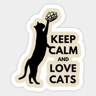 Keep calm and love cats Sticker